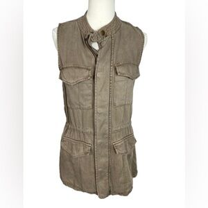 Matty M Beige Sleeveless Vest
